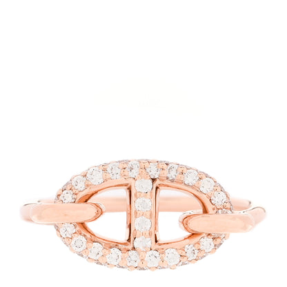 Hermes 18K Rose Gold Diamond Farandole Ring 52 6 1 of 6