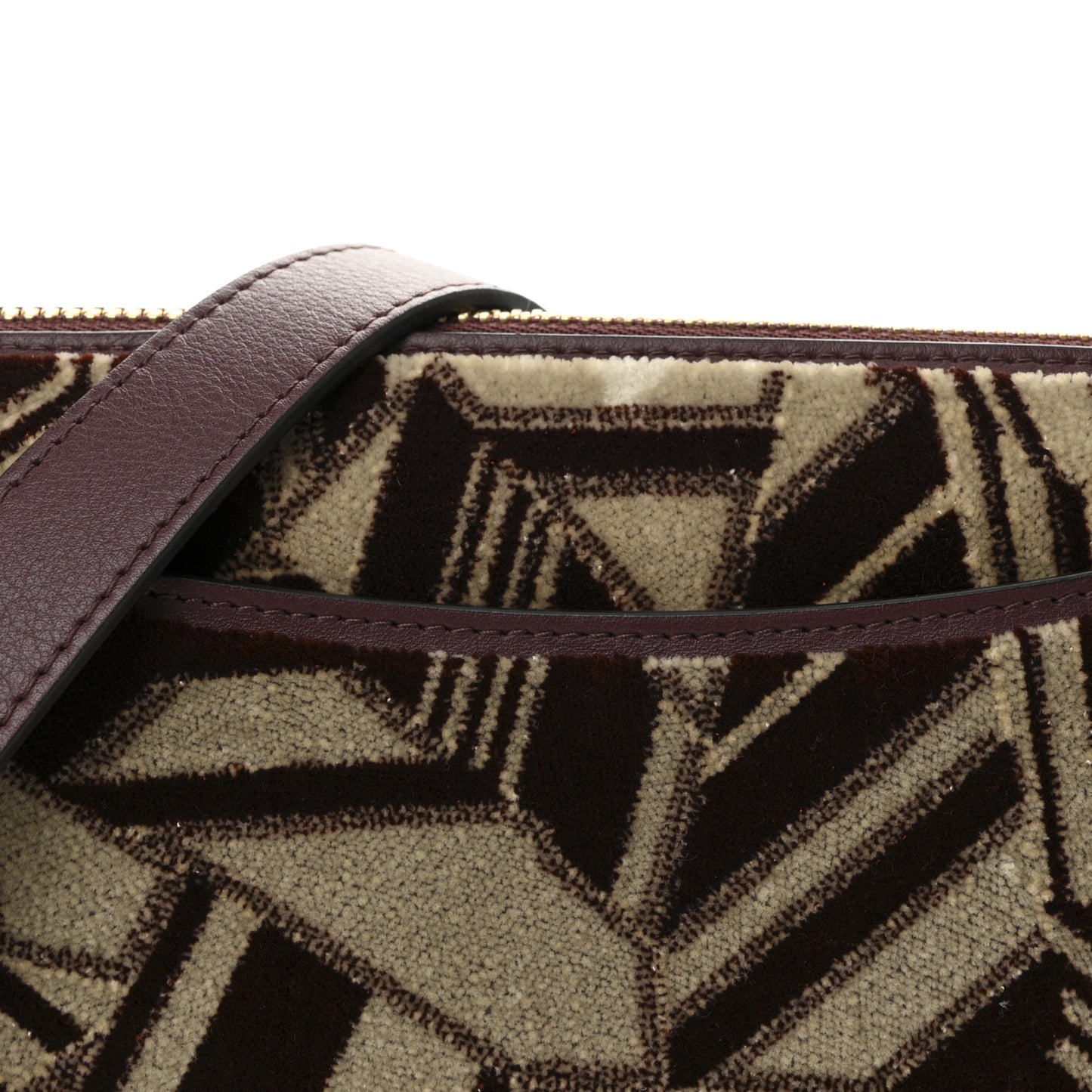 Calfskin Velvet Small Roy Bag Bordeaux