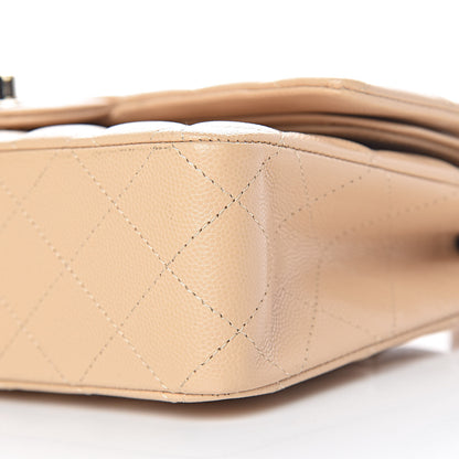 Chanel Caviar Quilted Medium Double Flap Light Beige 10 of 11
