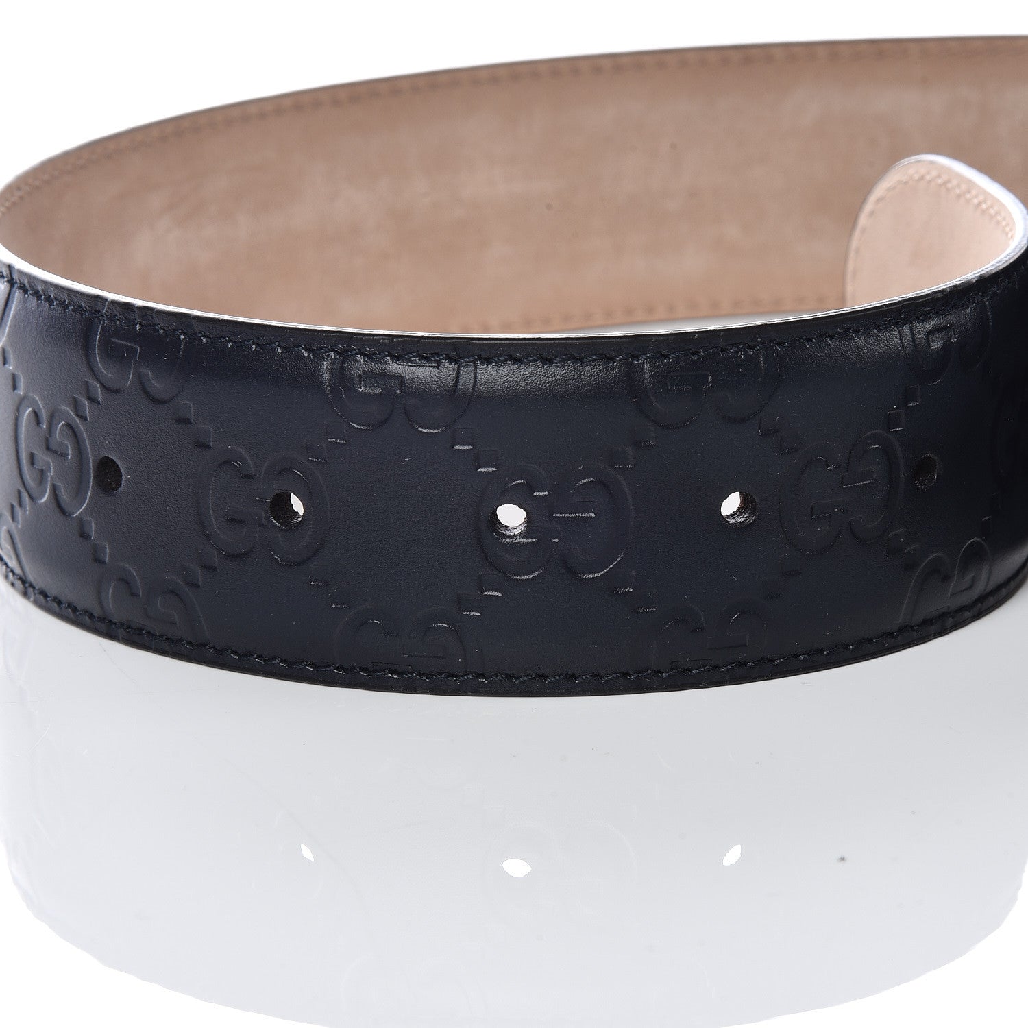 Gucci Guccissima Signature Interlocking G 40mm Belt 90 36 Blue 5 of 10