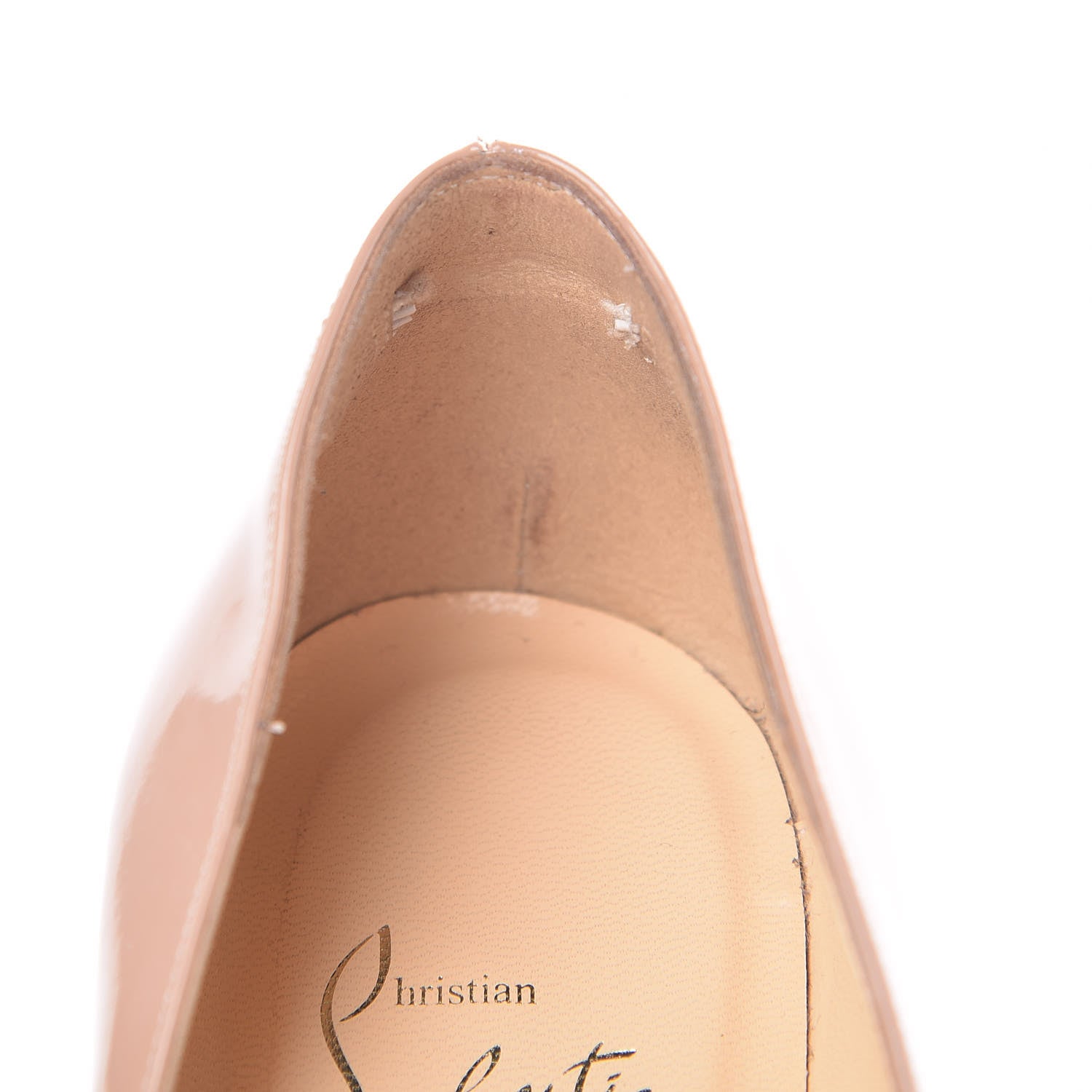 Christian Louboutin Patent Pigalle Plato 120 Pumps 36 Nude 11 of 14