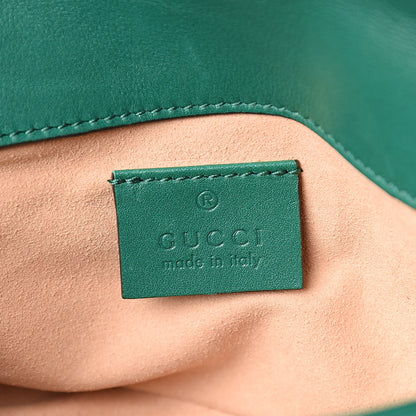 Gucci Calfskin Matelasse Super Mini GG Marmont Shoulder Bag Emerald Green 6 of 11