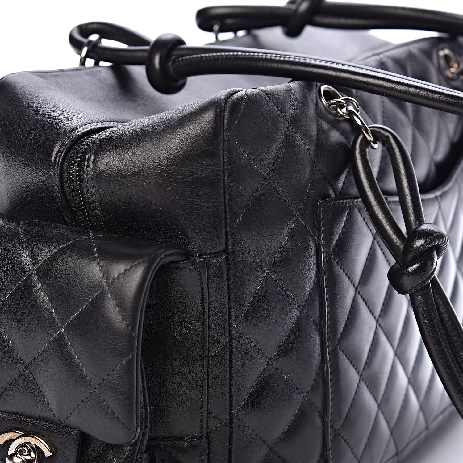 Chanel Calfskin Quilted Large Cambon Multipocket Reporter Black 19 of 24