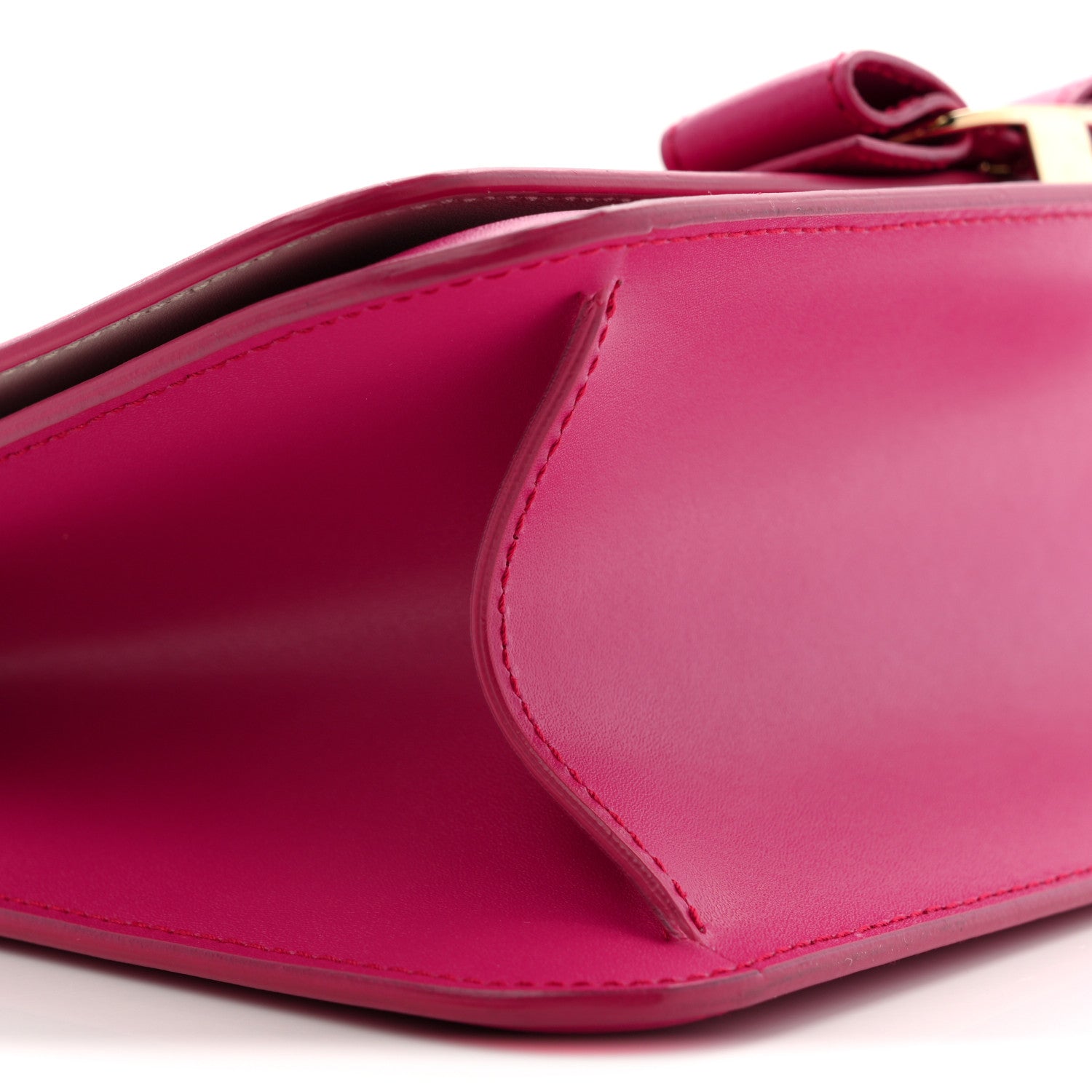 Salvatore Ferragamo Smooth Calfskin Vara Bow Chain Flap Crossbody Begonia 9 of 11