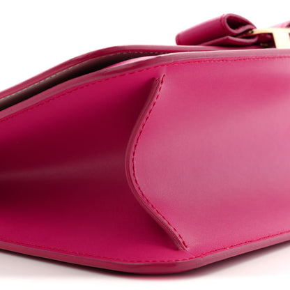 Salvatore Ferragamo Smooth Calfskin Vara Bow Chain Flap Crossbody Begonia 9 of 11