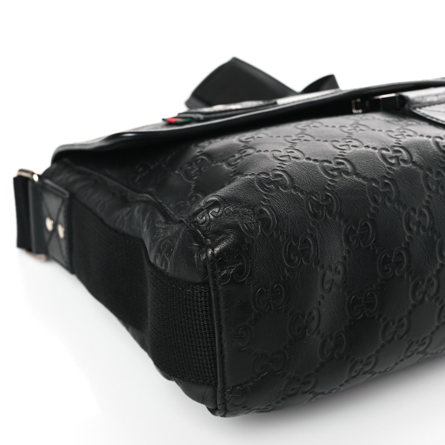 Gucci Rubber Guccissima Medium Messenger Bag Black 8 of 9