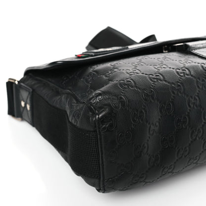 Gucci Rubber Guccissima Medium Messenger Bag Black 8 of 9