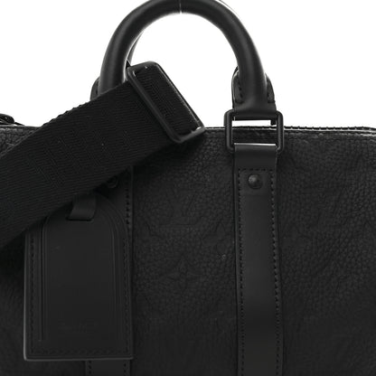 Louis Vuitton Monogram Taurillon Keepall Bandouliere 25 Black Black 7 of 9