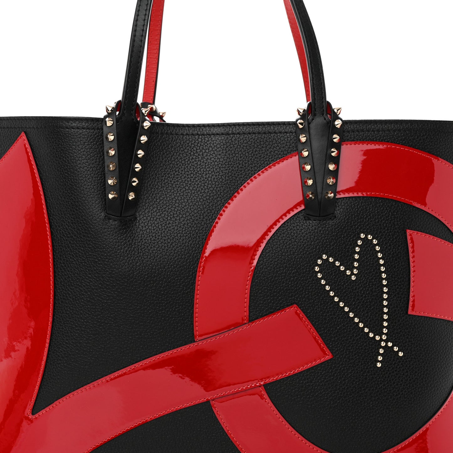 Calfskin Cabata Love Empire Paris Tote Black