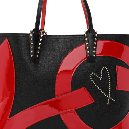 Christian Louboutin Calfskin Cabata Love Empire Paris Tote Black 9 of 12