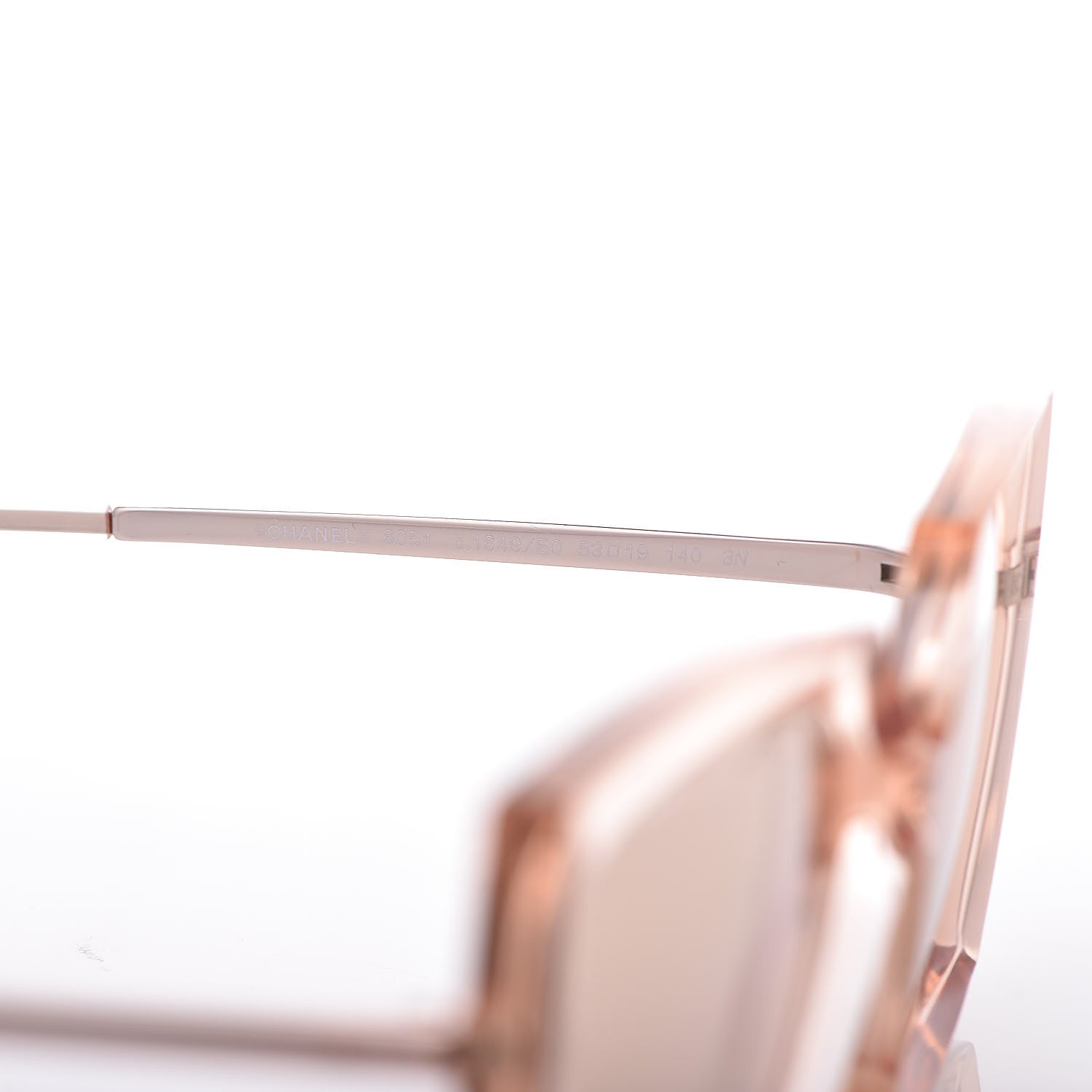 Chanel 18K Pink Gold Mirror Square Sunglasses 6051 Pink 5 of 7
