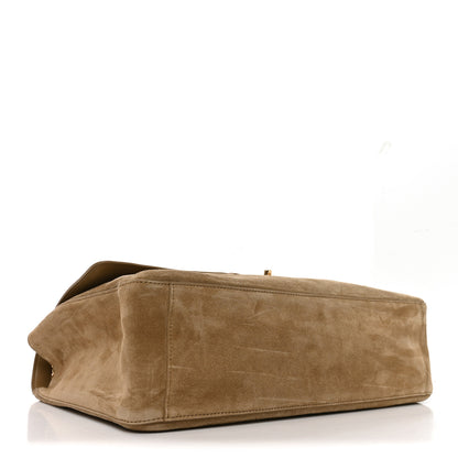 Chanel Suede Calfskin Souplissimo Maxi Flap Dark Beige 4 of 10