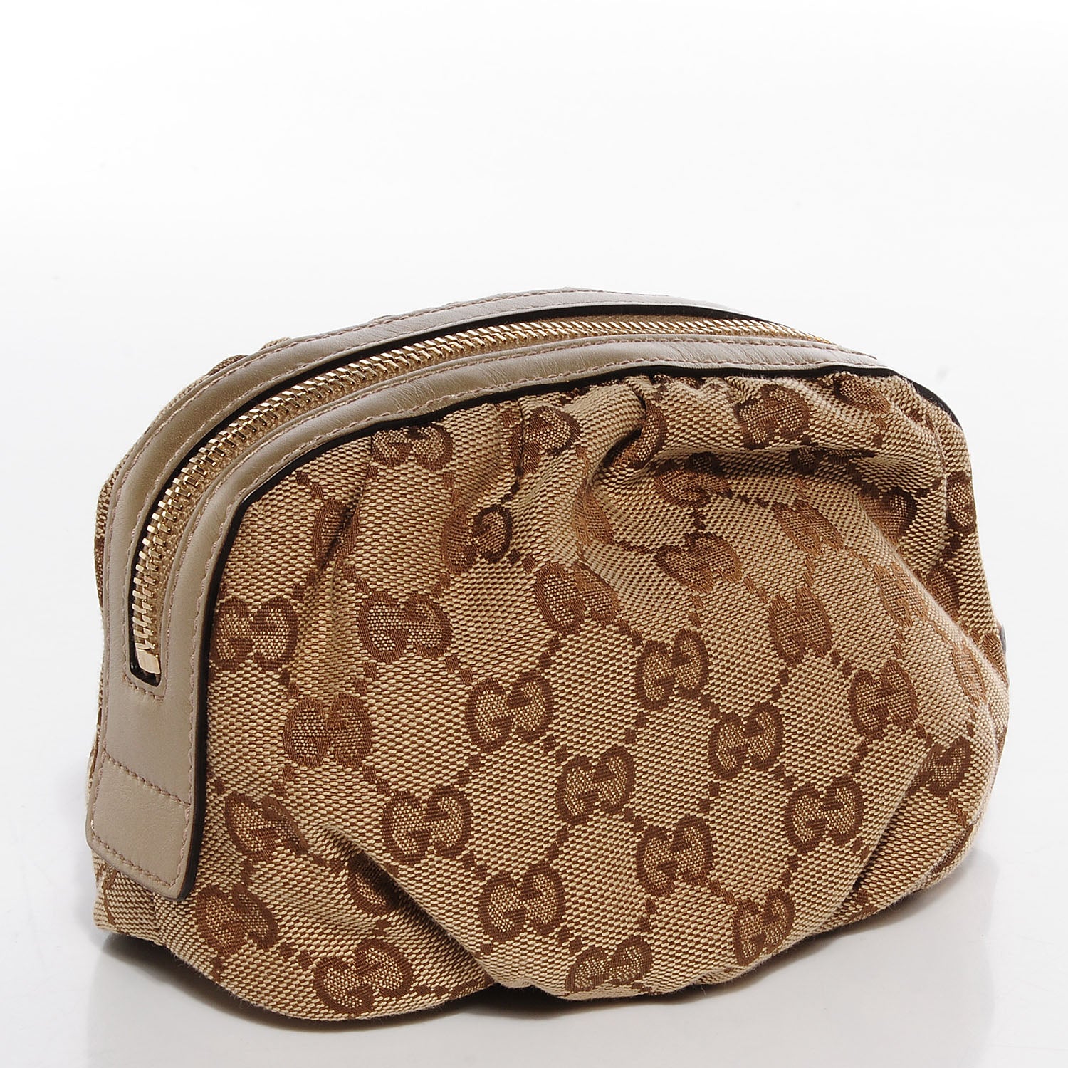 Gucci Monogram Bamboo Cosmetic Case Metallic Gold 3 of 6