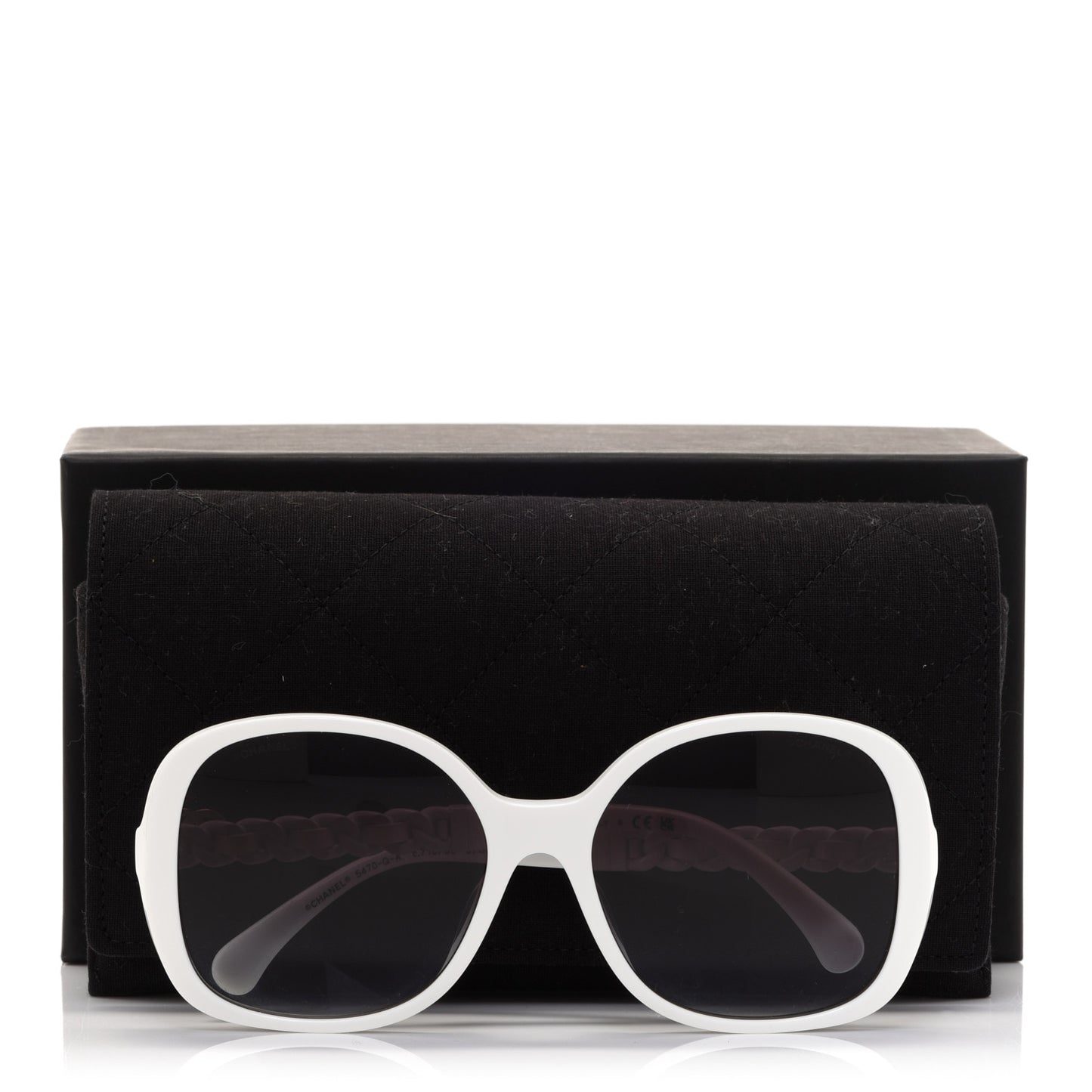 Acetate Chain Sunglasses 5470-Q-A White