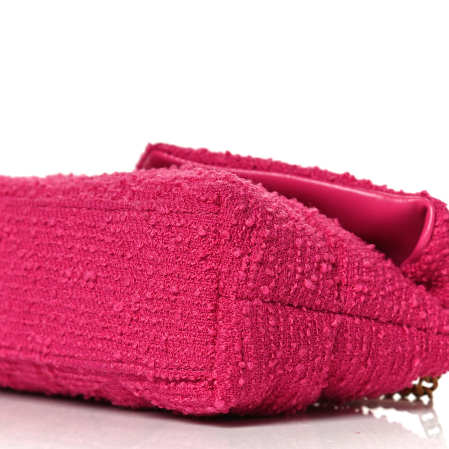 Boucle Tweed Quilted Toy Loulou Puffer Monogram Chain Satchel Magenta