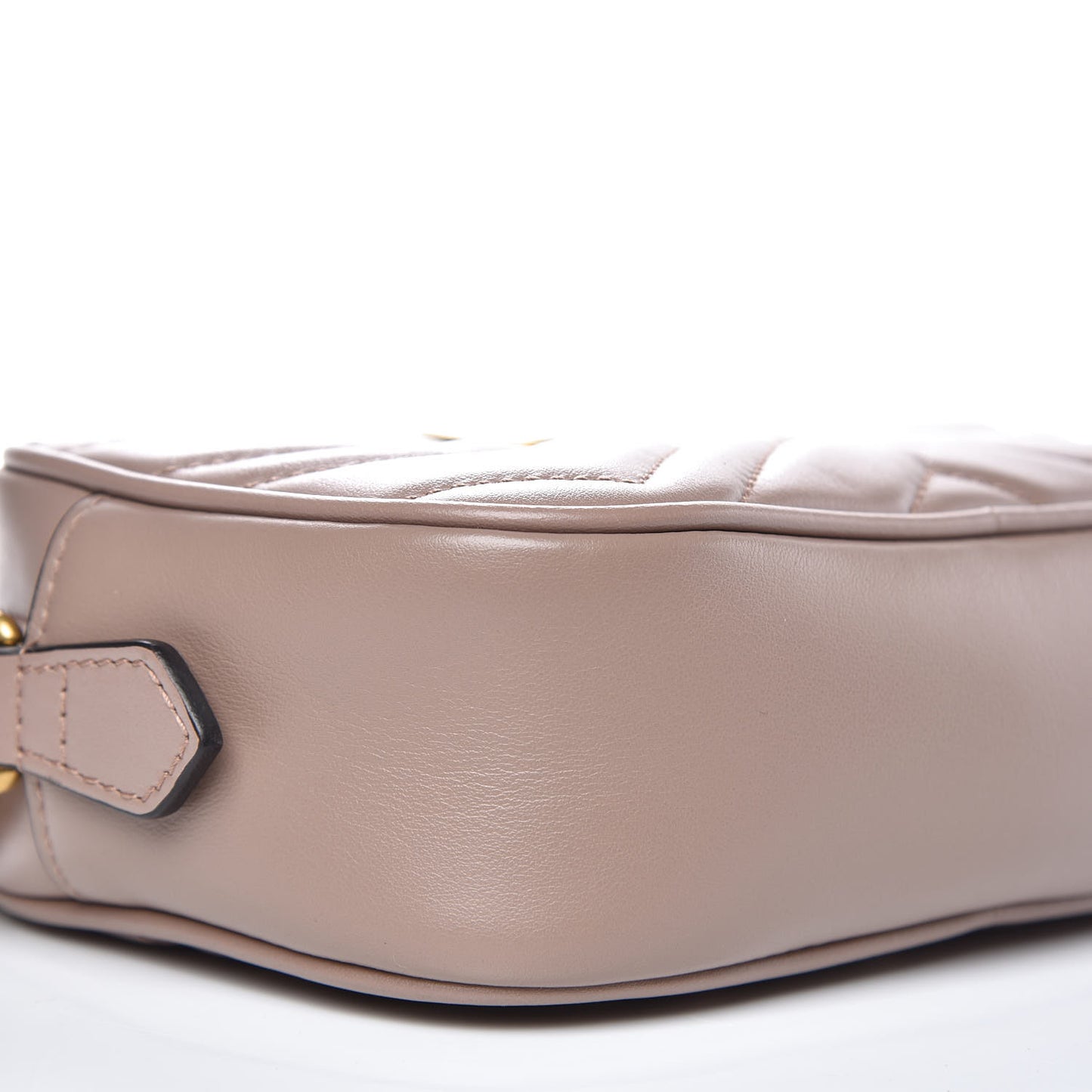 Calfskin Matelasse Mini GG Marmont Chain Shoulder Bag Nude