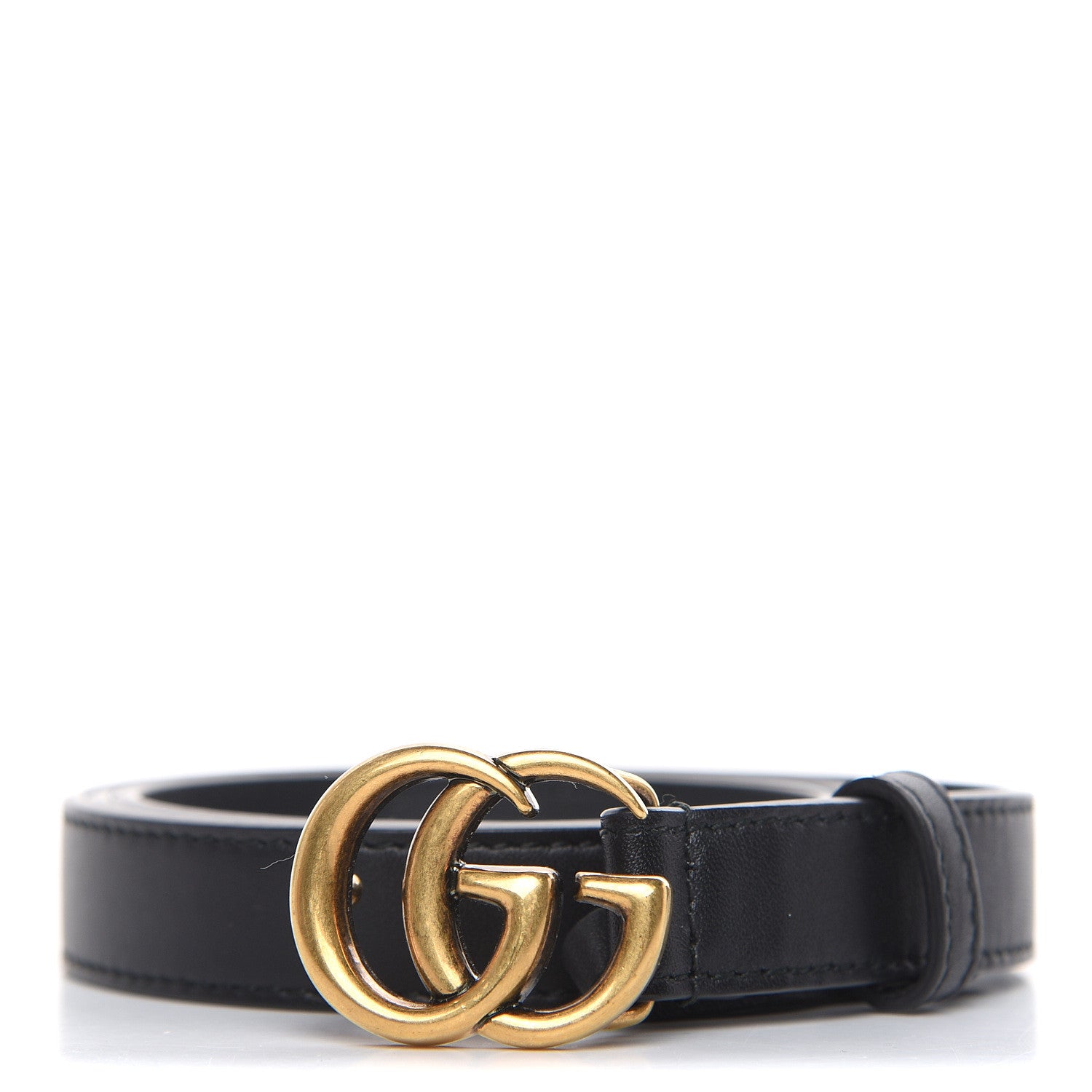 Gucci Calfskin Double G 20mm Belt 95 38 Black 1 of 6