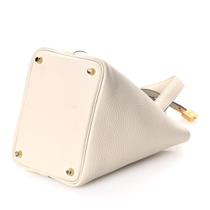 Hermes Taurillon Clemence Picotin Lock 18 PM Beton 10 of 11