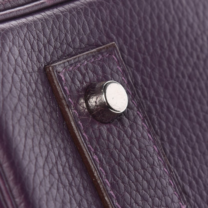 Hermes Taurillon Clemence JPG Birkin 42 Raisin 37 of 56