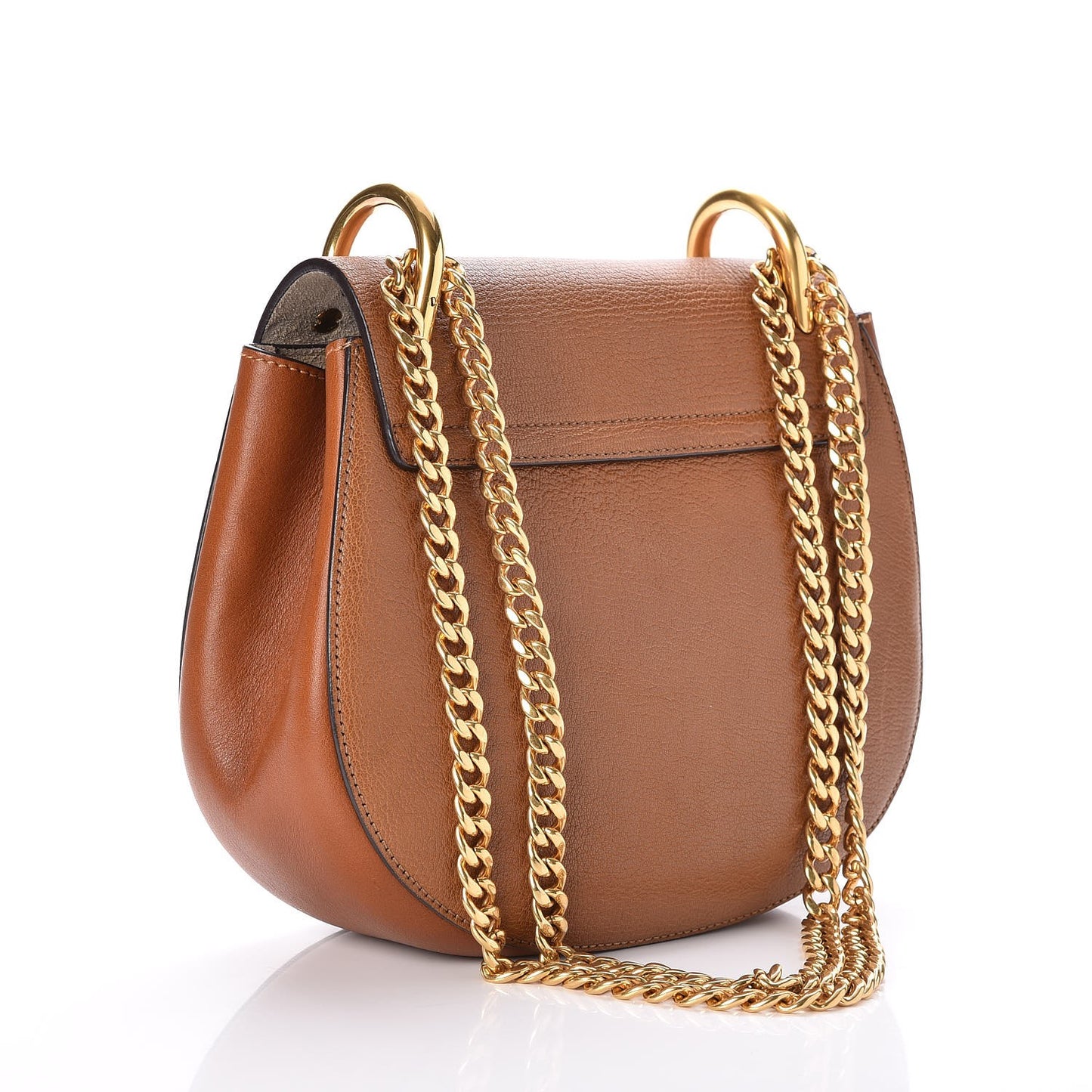 Grained Lambskin Drew Shoulder Bag Caramel