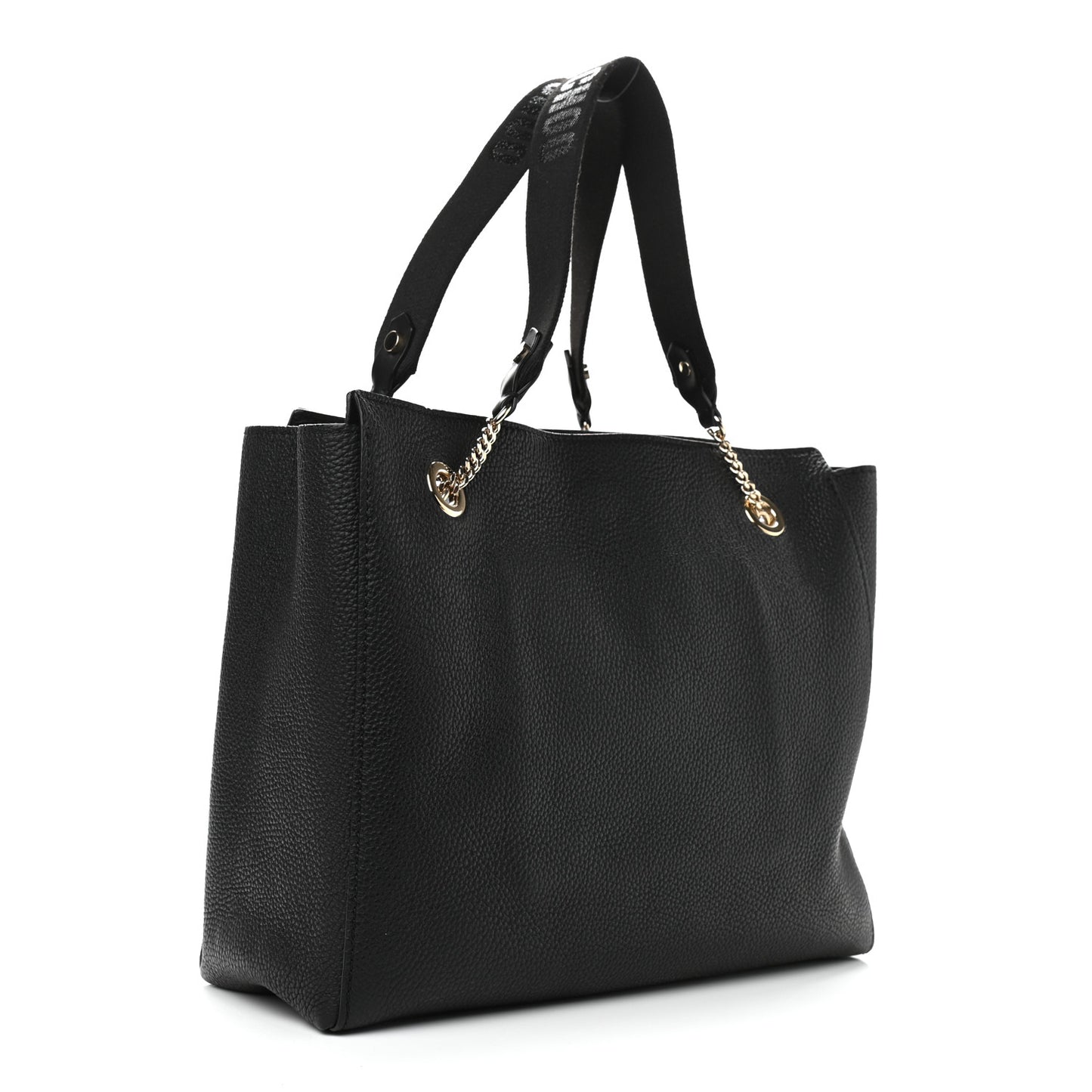 Grained Calfskin Tote Black
