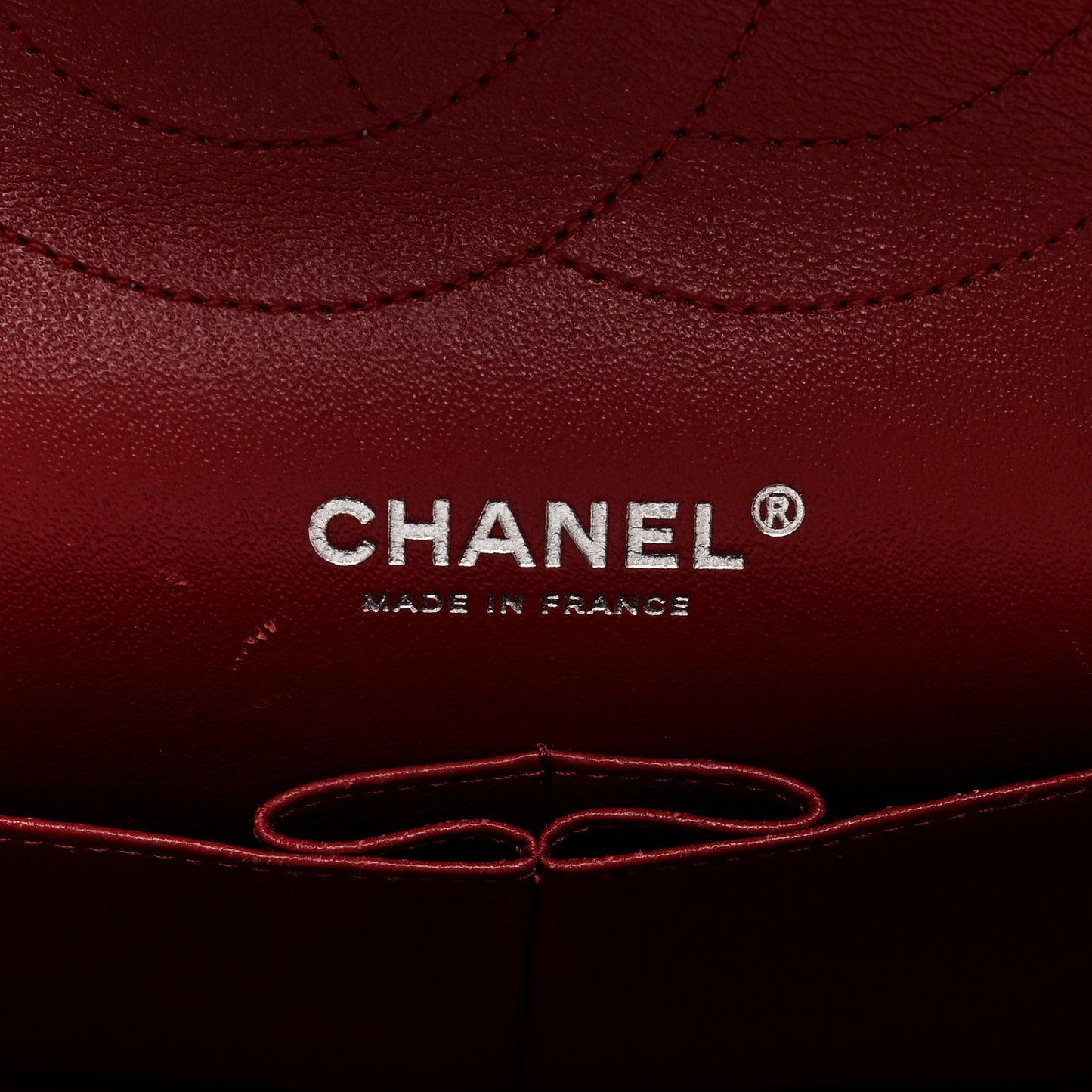 Caviar Quilted Jumbo Double Flap Dark Red