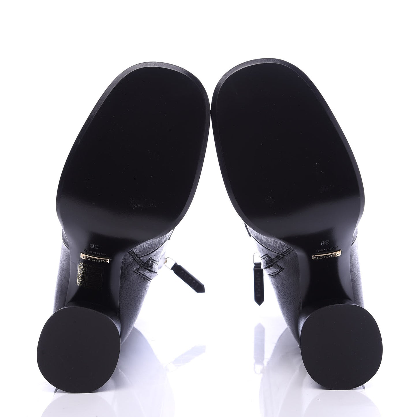 Goatskin Austin Calfskin Sylvie Chain Ankle Boots 38 Black
