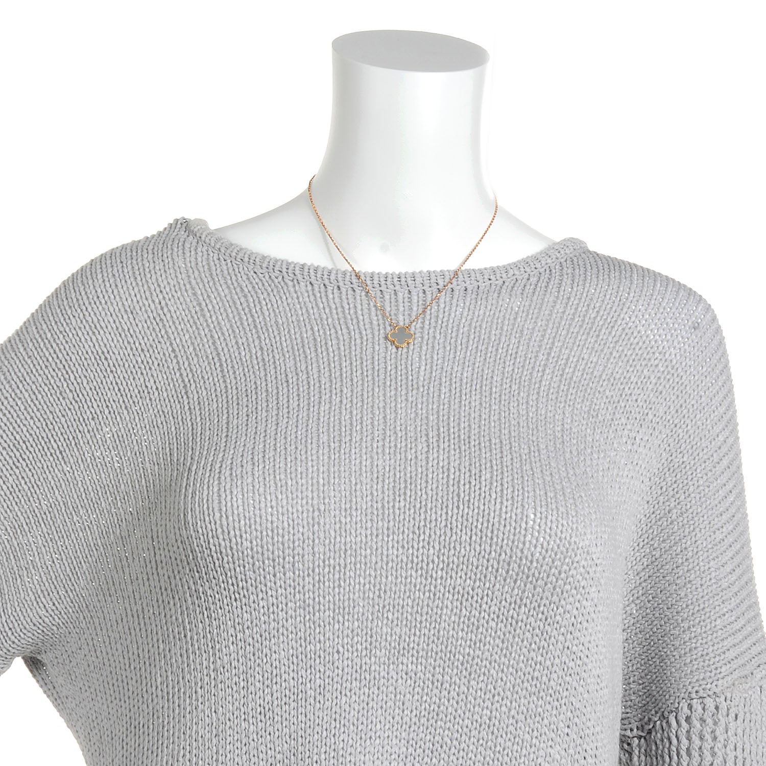 Van Cleef & Arpels 18K Rose Gold Mother of Pearl Vintage Alhambra Pendant Necklace 2 of 6