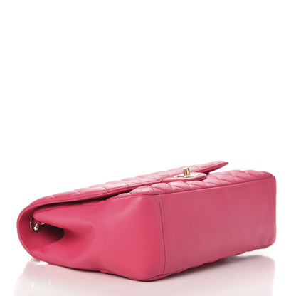 Chanel Lambskin Quilted Jumbo Mademoiselle Chic Flap Fuchsia 4 of 15