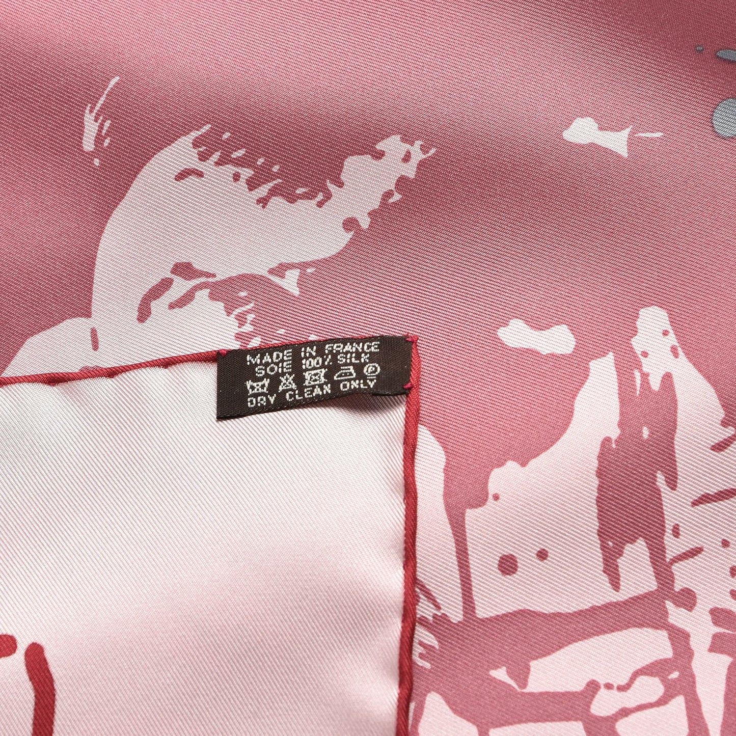 Silk Cheval Surprise Remix Scarf 90 Rose Pale Viex Rose Framboise