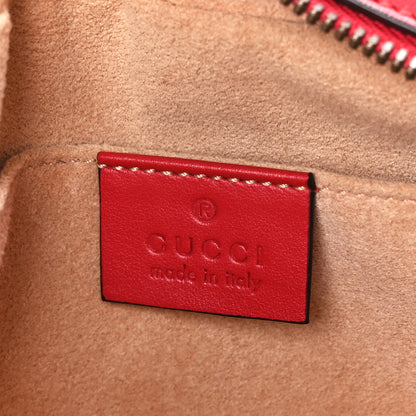Gucci Calfskin Matelasse Small GG Marmont Chain Shoulder Bag Hibiscus Red 6 of 11