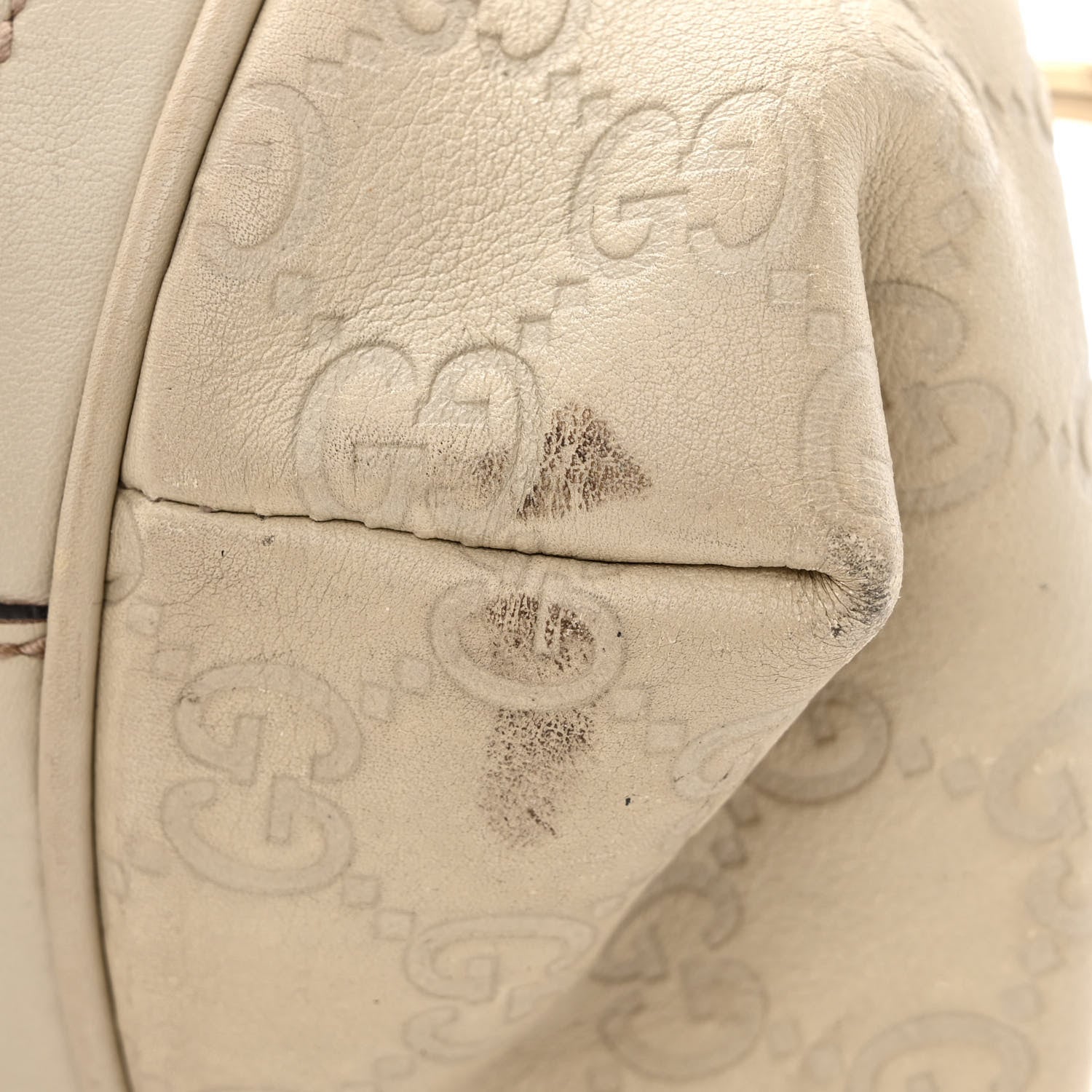 Gucci Guccissima Pop Bamboo Top Handle Tote Off White 14 of 28