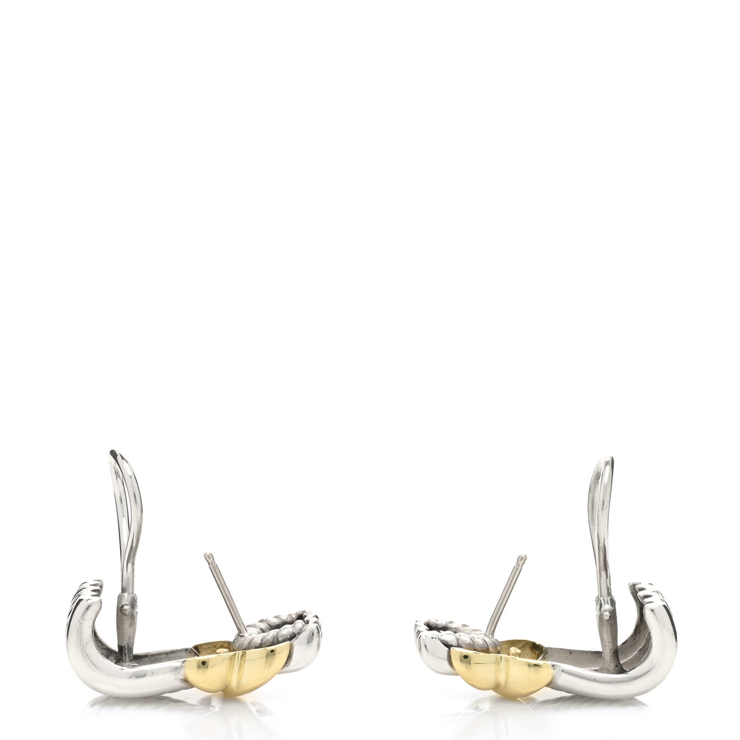 Sterling Silver 14K Yellow Gold Classic Wheat Earrings