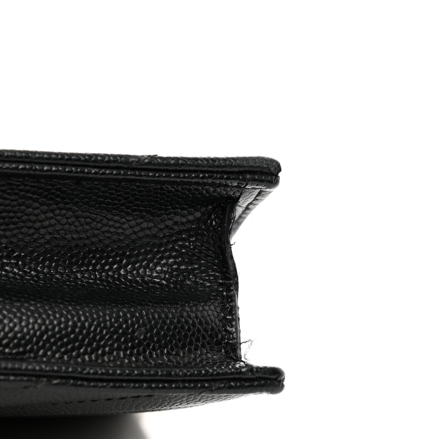Saint Laurent Grain De Poudre Matelasse Chevron Monogram Envelope Chain Wallet Black 11 of 11