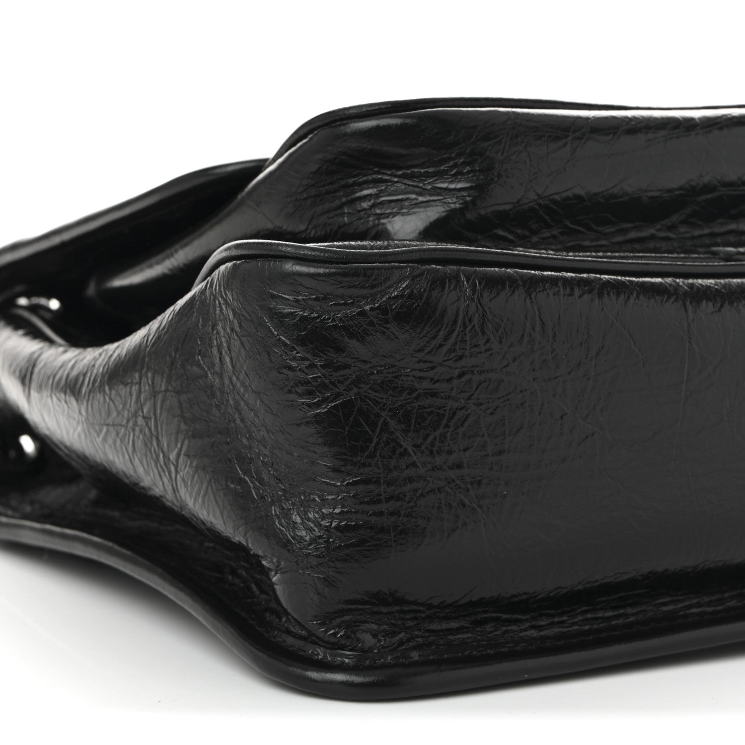 Saint Laurent Crinkled Calfskin Matelasse Monogram Medium Niki Chain Satchel Black 9 of 10