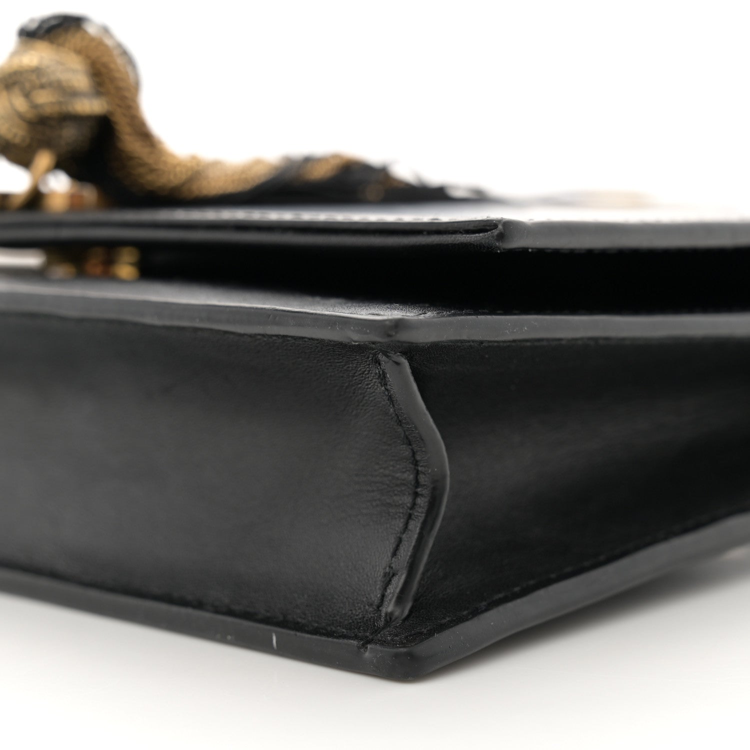 Saint Laurent Smooth Calfskin Small Classic Monogram Portefeuille On Chain Black 9 of 13