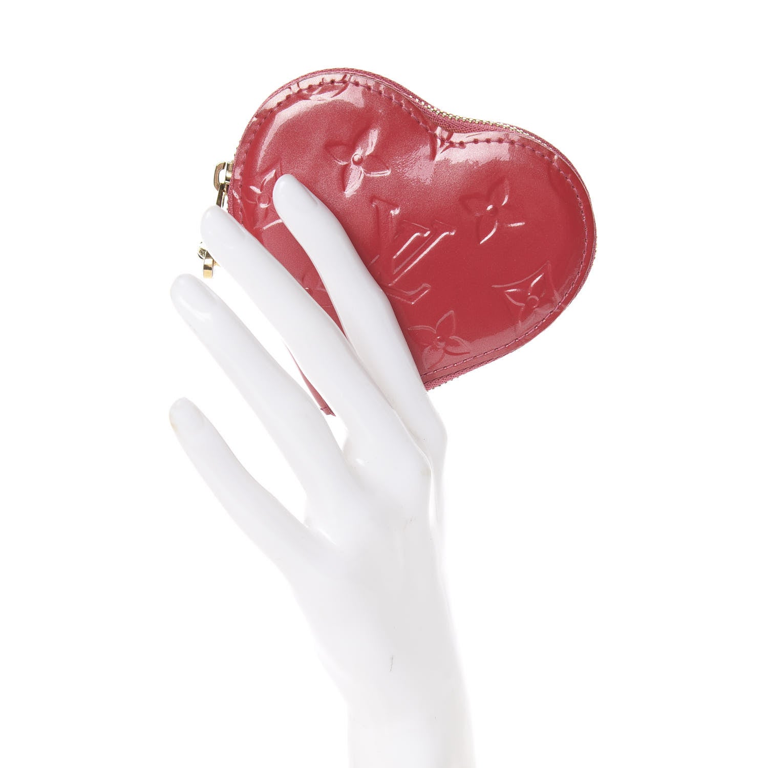 Louis Vuitton Vernis Heart Coin Purse Frambooise 2 of 8