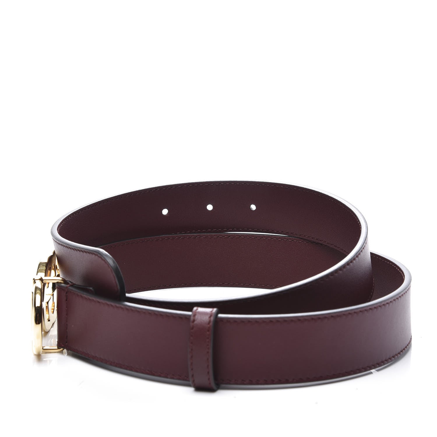 Gucci Calfskin Zumi 30mm Belt 90 36 Vintage Bordeaux 5 of 6