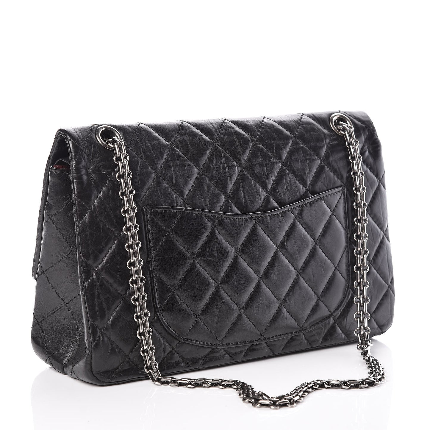 Aged Calfskin Quilted 2.55 Reissue 226 Flap Black