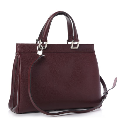 Gucci Grainy Calfskin Medium Zumi Top Handle Bag Vintage Bordeaux 3 of 9