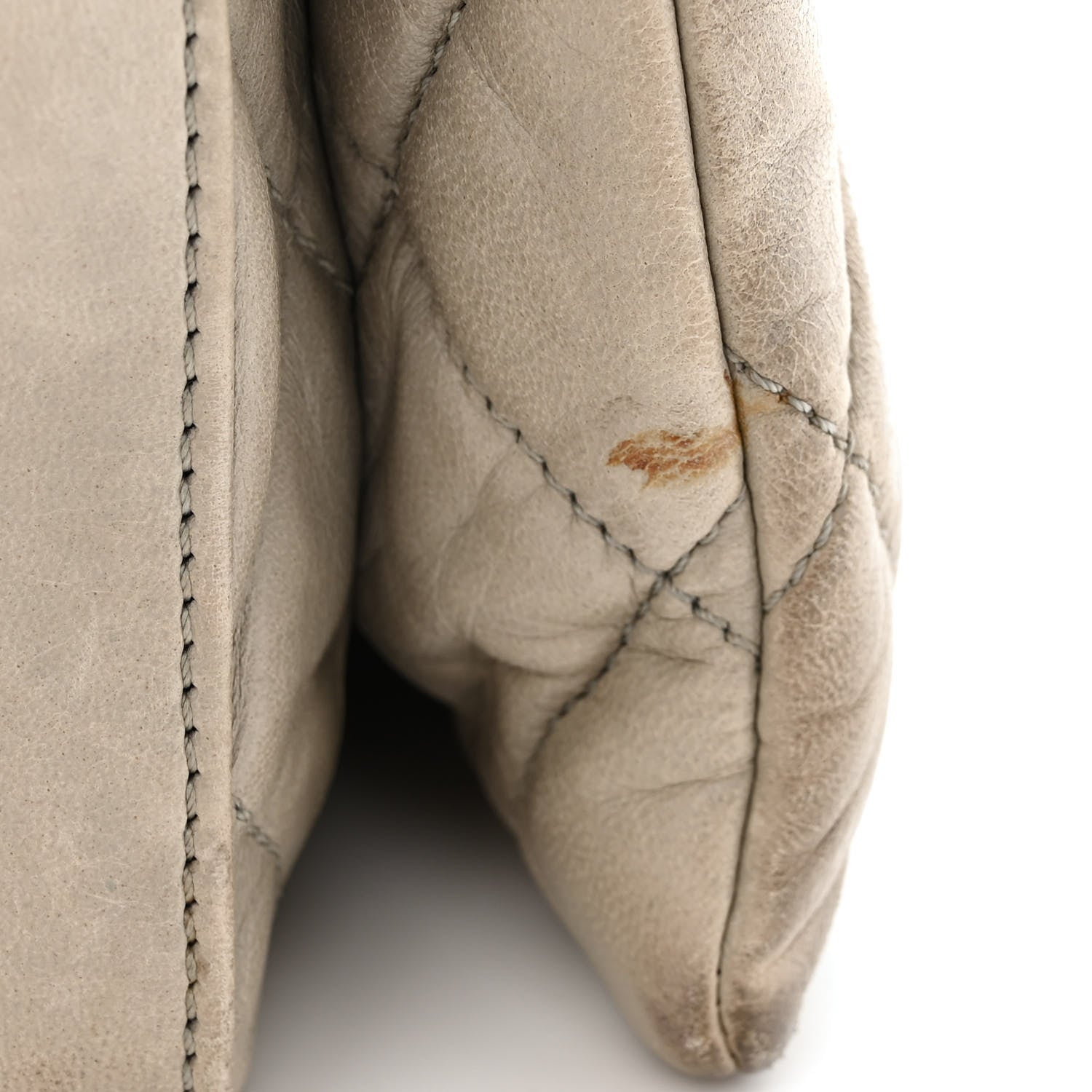 Chanel Lambskin Quilted Jumbo Chanel 3 Flap Light Grey 22 of 22