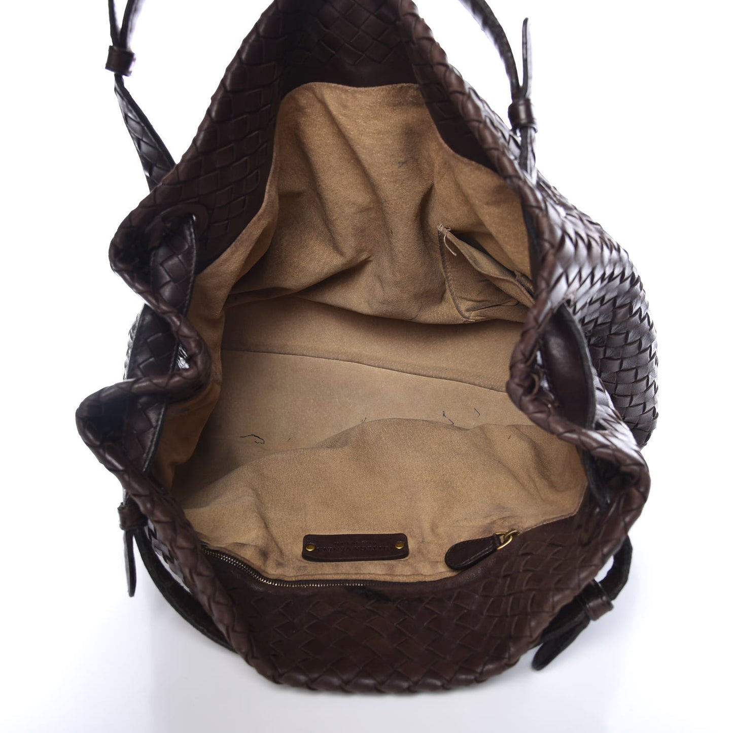 Nappa Intrecciato Medium Garda Bag Ebano
