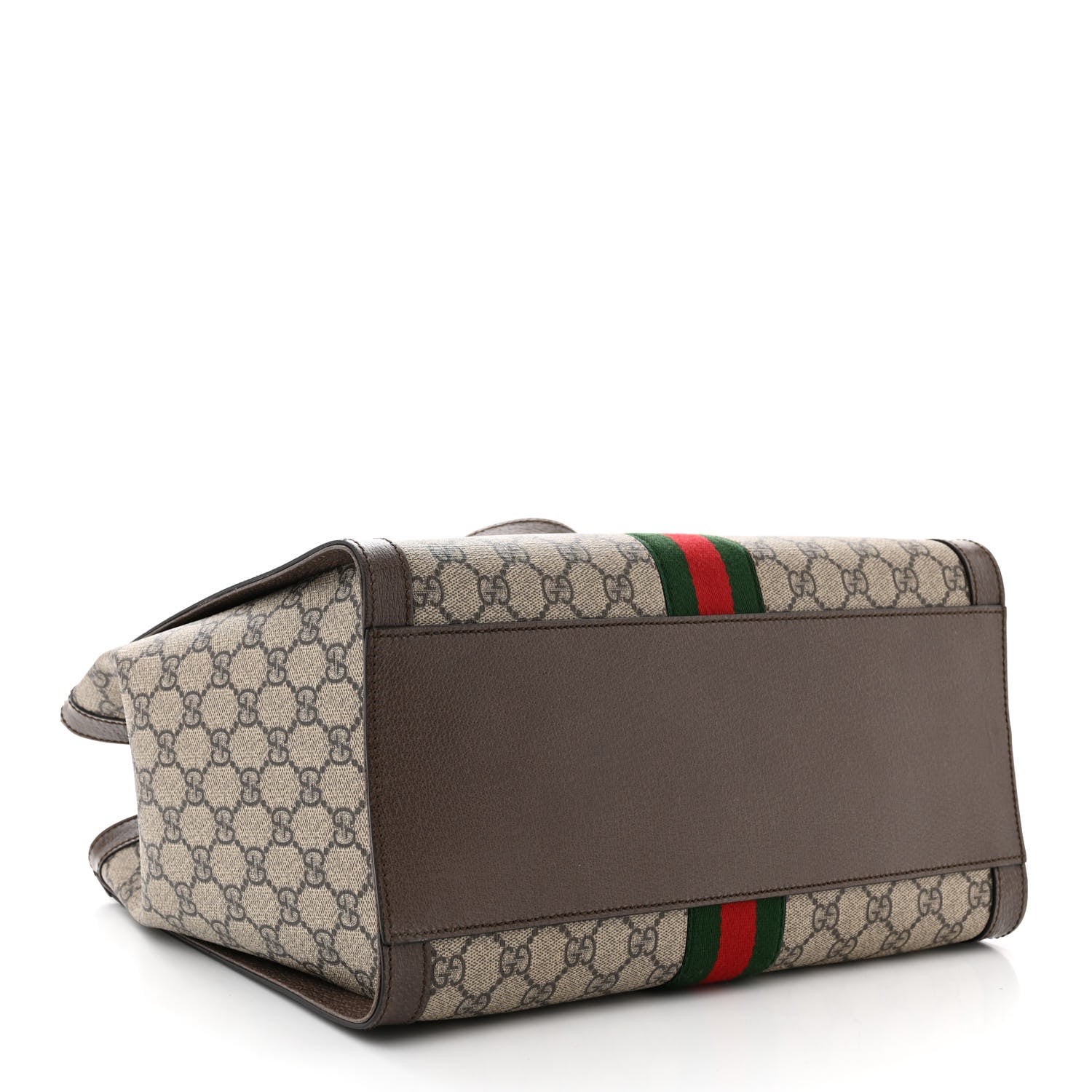Gucci GG Supreme Monogram Web Medium Ophidia Tote Bag Brown 4 of 11