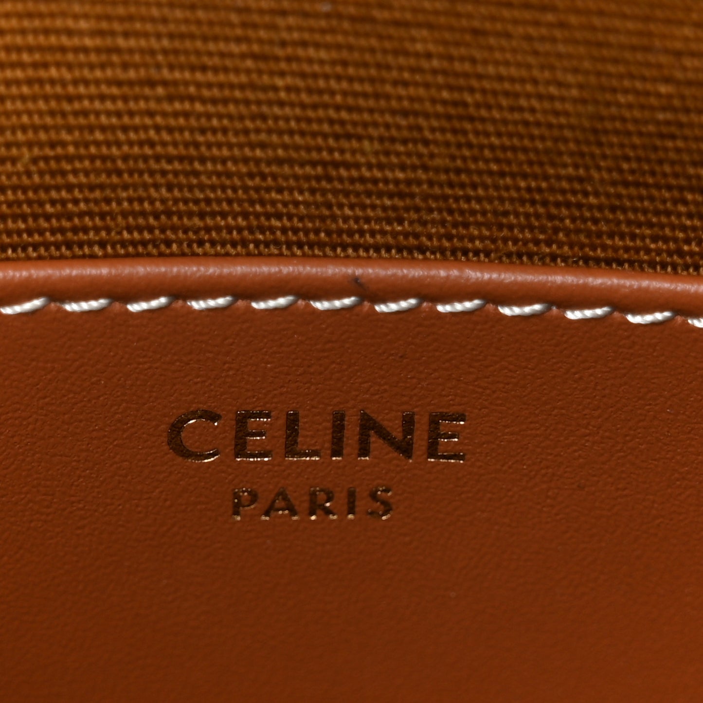 Canvas Calfskin Triomphe Mini Honorine Bag Tan