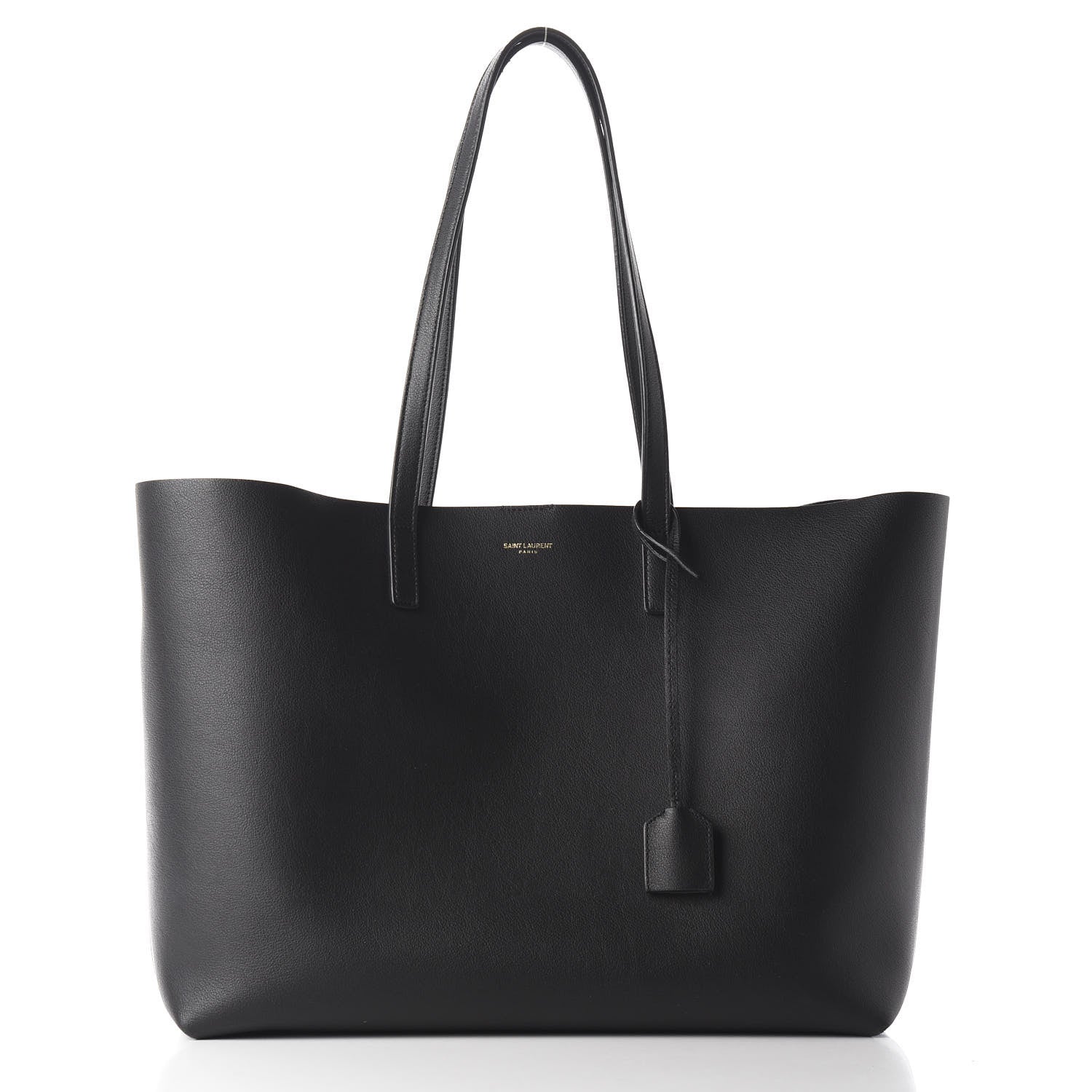 Saint Laurent Calfskin Large Shopping Tote Black 2 of 10