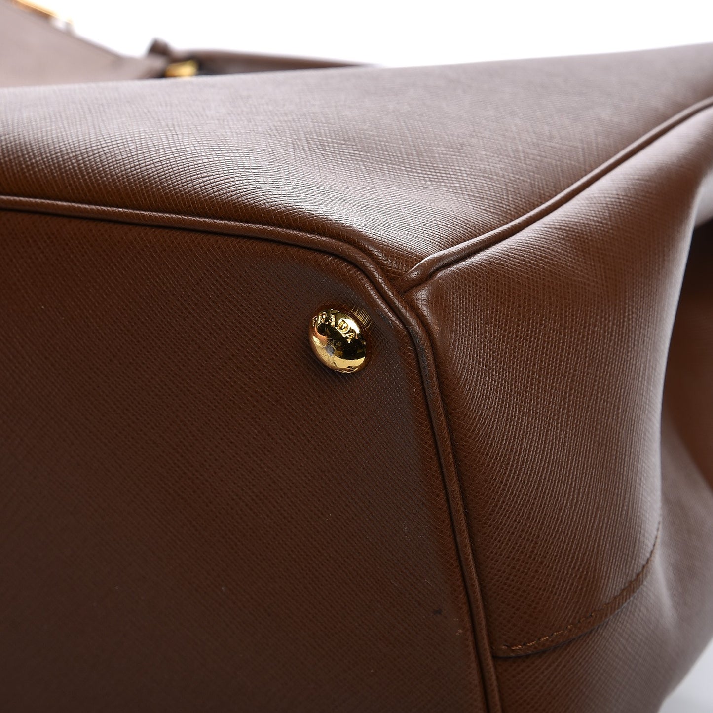 Saffiano Lux Extra Large Galleria Double Zip Tote Cannella