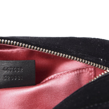 Gucci Velvet Matelasse Small GG Marmont Chain Shoulder Bag Black 8 of 9