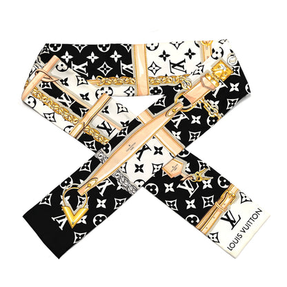 Louis Vuitton Silk Monogram Confidential Bandeau Black 1 of 4