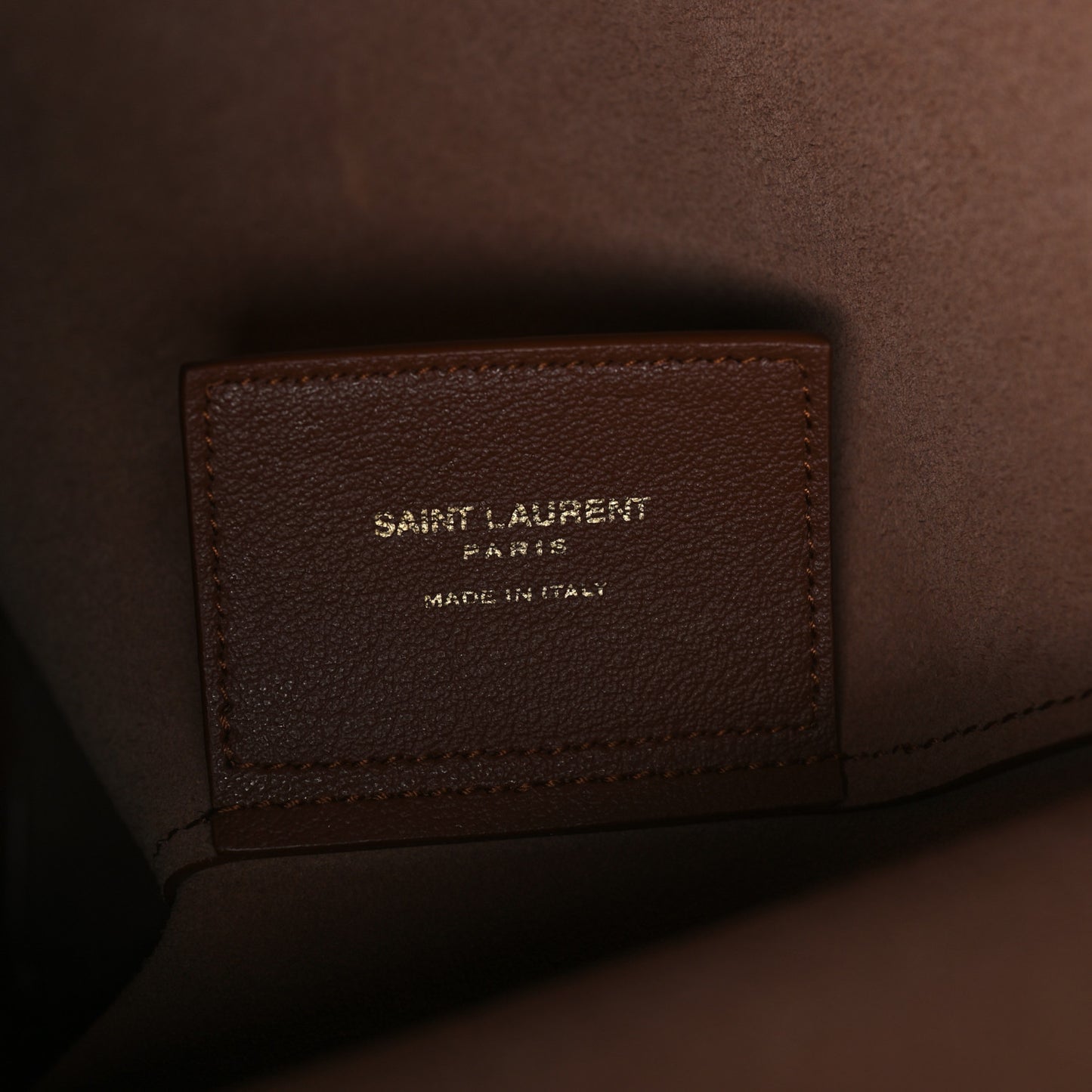 Calfskin North-South Shopping Tote Brick