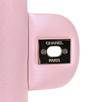Chanel Iridescent Calfskin Quilted Medium Double Flap Light Pink 11 of 12
